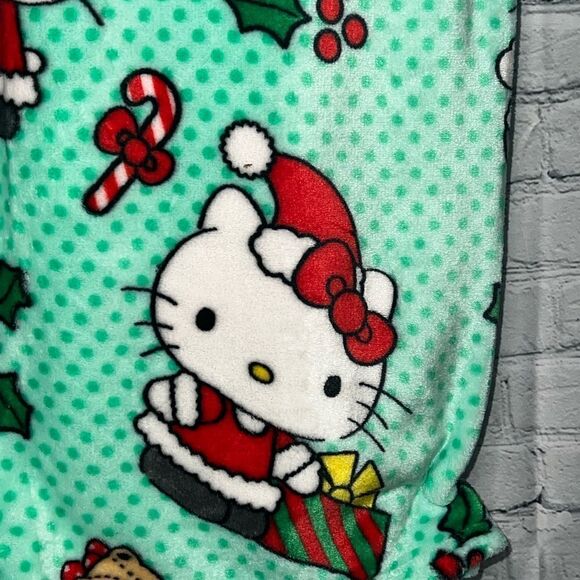 Hello Kitty Green Holiday Christmas Candy Toys Sled Cloud Plush Throw 60x70 🎄 - Picture 2 of 3